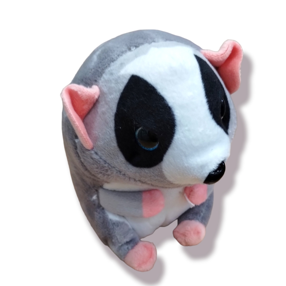 Belly Buddy Rinco #02720 Plush Stuffed Animal Sparkle Eye Nanco Soft Toy 6” Grey
